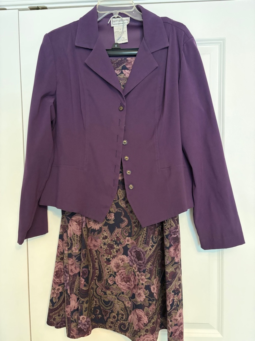 karin stevens Purple Tailored Blazer Jacket